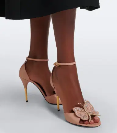 Valentino Garavani Flutterby embellished leather sandals | Thumbnail 6