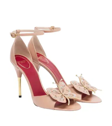 Valentino Garavani Flutterby embellished leather sandals | Thumbnail 1