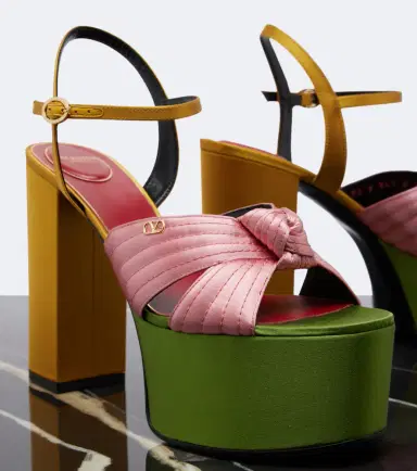 Valentino Garavani Crasher satin platform sandals | Thumbnail 2