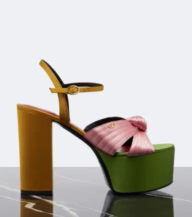Valentino Garavani Crasher satin platform sandals | Thumbnail 3