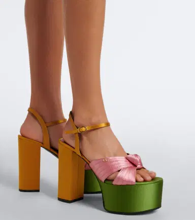 Valentino Garavani Crasher satin platform sandals | Thumbnail 6