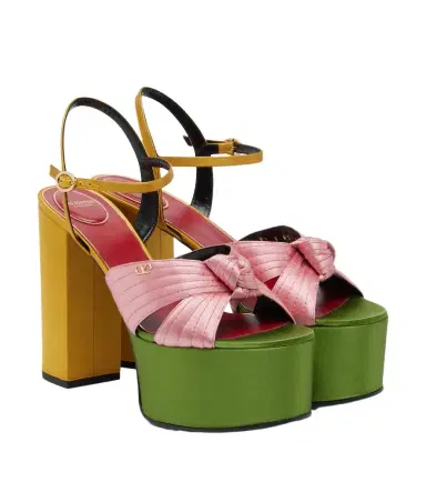 Valentino Garavani Crasher satin platform sandals | Thumbnail 1
