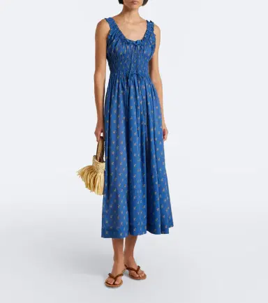 DÔEN Dôen Emmaretta floral cotton midi dress | Thumbnail 2 DÔEN Dôen Emmaretta floral cotton midi dress | Thumbnail 2