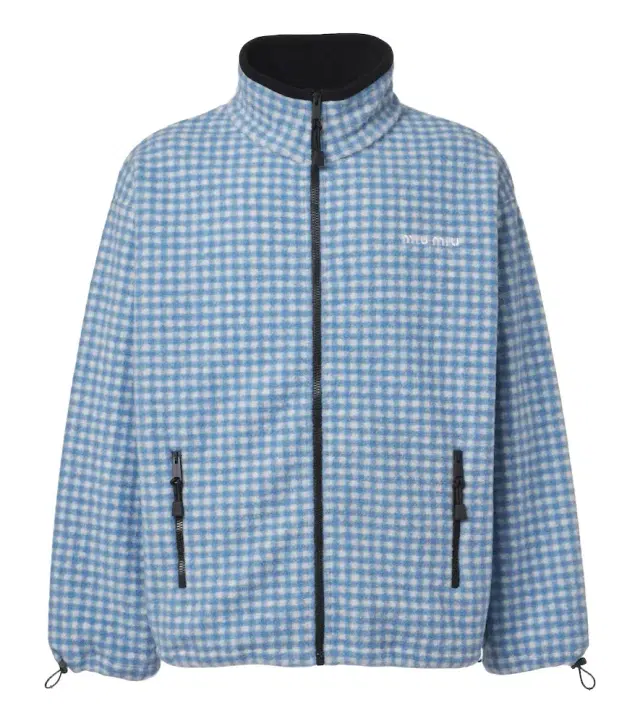 Miu Miu Gingham fleece jacket