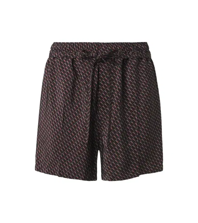 Saint Laurent Cassandre printed silk shorts