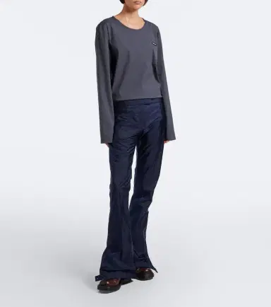Miu Miu Cotton-blend poplin T-shirt | Thumbnail 6 Miu Miu Cotton-blend poplin T-shirt | Thumbnail 6