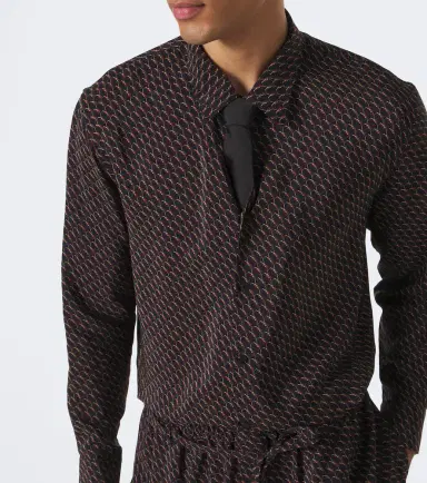 Saint Laurent Cassandre printed silk shirt | Thumbnail 2 Saint Laurent Cassandre printed silk shirt | Thumbnail 2