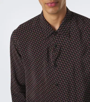 Saint Laurent Cassandre printed silk shirt | Thumbnail 8 Saint Laurent Cassandre printed silk shirt | Thumbnail 8