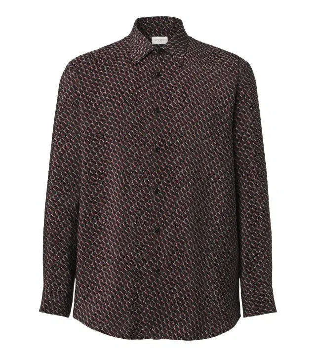 Saint Laurent Cassandre printed silk shirt