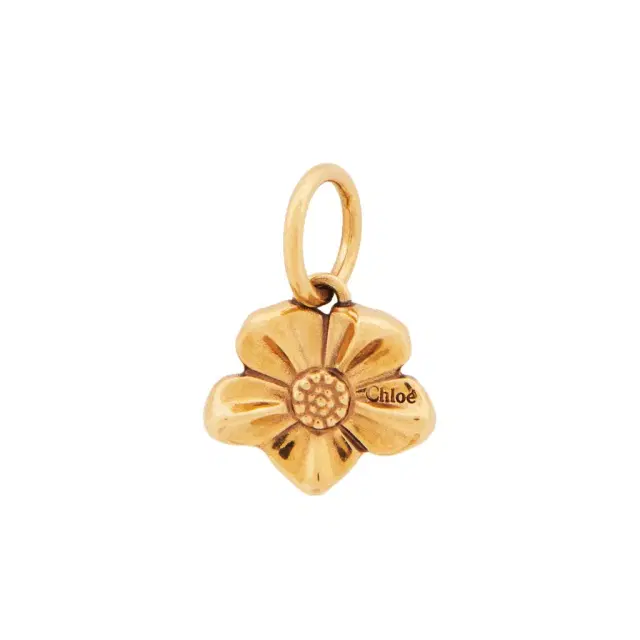 Chloé Alphabet Flower charm in brass
