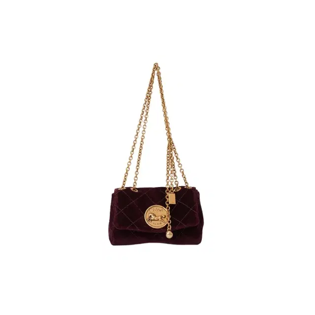 Chloé Small Chloé Heritage shoulder bag in velvet