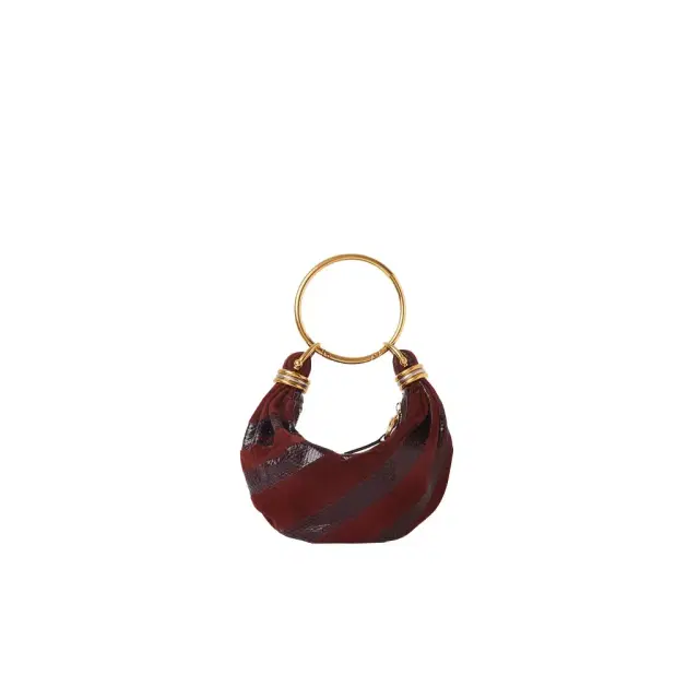 Chloé Mini Bracelet Hobo bag in suede leather & snakeskin