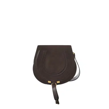 Chloé Marcie saddle bag in suede leather | Thumbnail 1