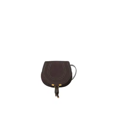 Chloé Small Marcie saddle bag in suede leather | Thumbnail 1