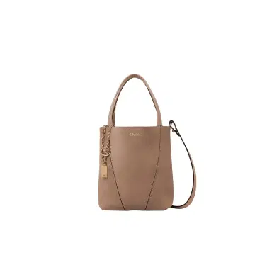 Chloé Small Chloé Spin tote bag in suede leather | Thumbnail 1