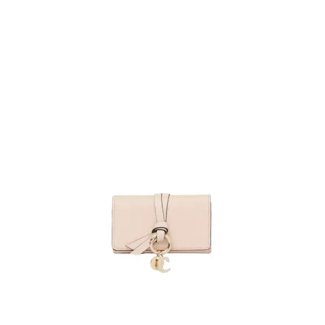 Chloé Alphabet key case in grained leather