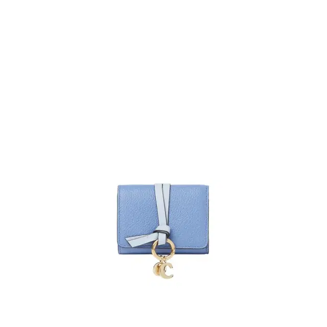 Chloé Mini Alphabet tri-fold in grained leather