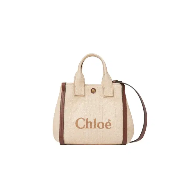 Chloé Small Chloé Carry tote bag in raffia-effect fibers