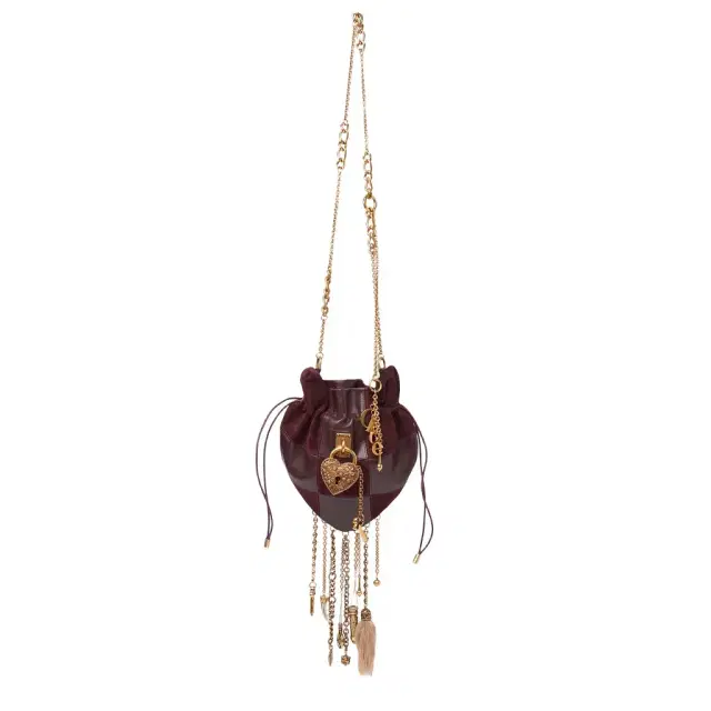Chloé Château Treasures crossbody bag in grained & suede leather