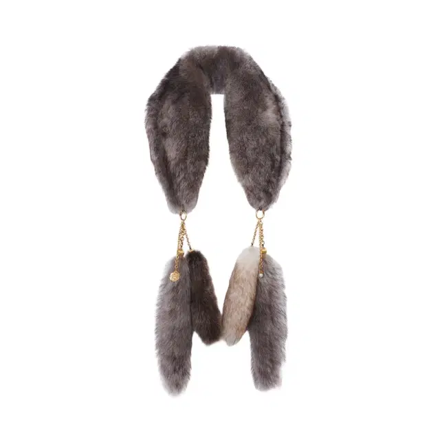 Chloé The Treasure Tails scarf in shearling