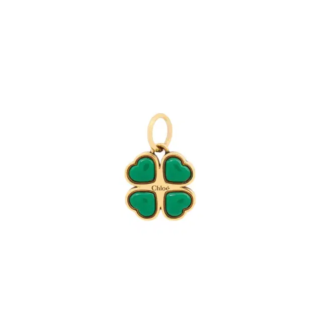 Chloé Clover charm in brass