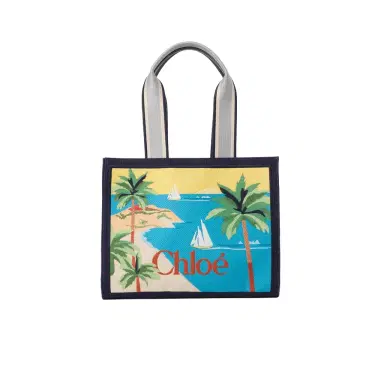 Chloé Chloé Soleil tote bag in embroidered canvas | Thumbnail 1