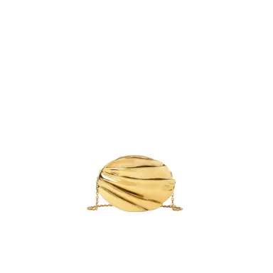 Chloé Chloé Plissé minaudière with chain in copper & brass | Thumbnail 1