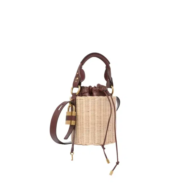 Chloé Small Paddington bucket bag in wicker