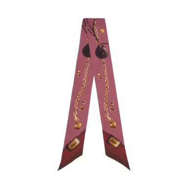 Chloé The Chloé Paddington bandeau scarf in silk twill | Thumbnail 1