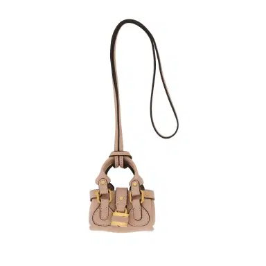 Chloé Chloé Symbols Mini Paddington bag charm in grained leather | Thumbnail 1