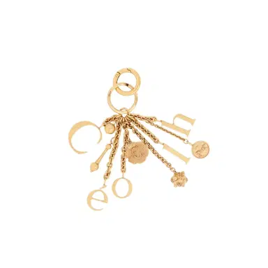 Chloé Chloé Symbols Logo key ring bag charm in brass | Thumbnail 1