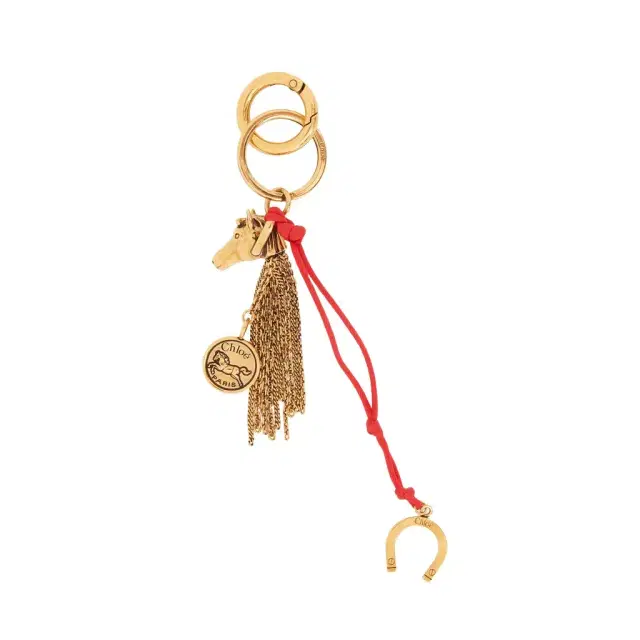 Chloé Chloé Symbols Chain Horse bag charm in brass