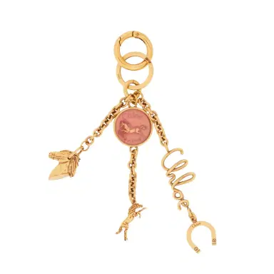 Chloé Chloé Symbols Coin Horse bag charm in brass | Thumbnail 1