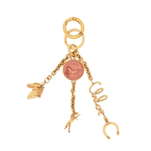 Chloé Chloé Symbols Coin Horse bag charm in brass