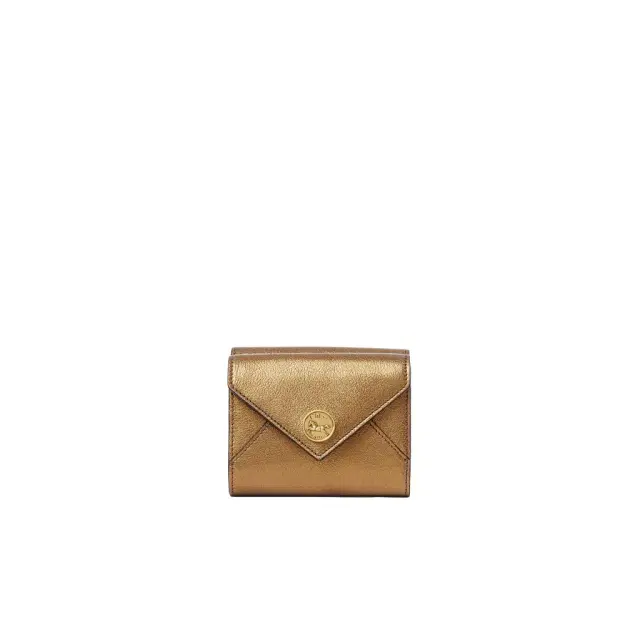 Chloé Small Envelope tri-fold in metallized leather