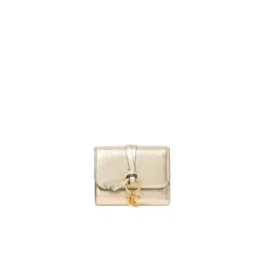 Chloé Small Alphabet tri-fold in metallized leather | Thumbnail 1
