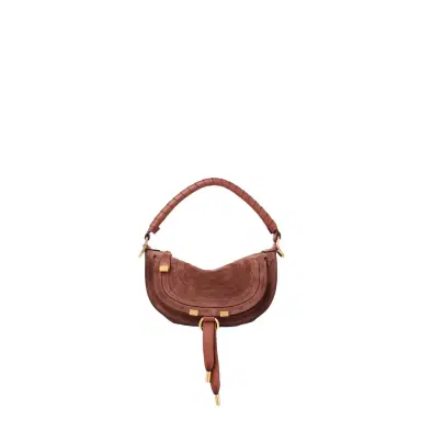 Chloé Mini Marcie shoulder bag in suede leather | Thumbnail 1