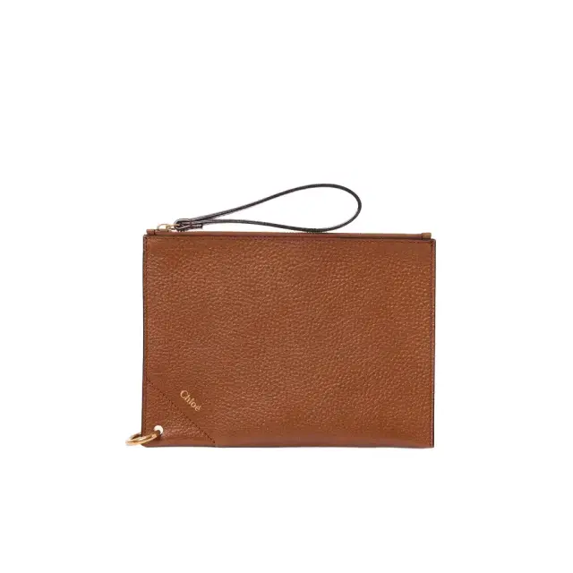 Chloé Chloé Spin zipped pouch in grained leather