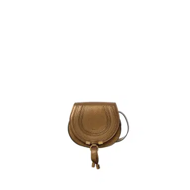 Chloé Small Marcie saddle bag in metallized leather | Thumbnail 1