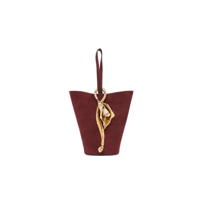 Chloé Small Eden Treasures wristlet bucket bag in suede leather