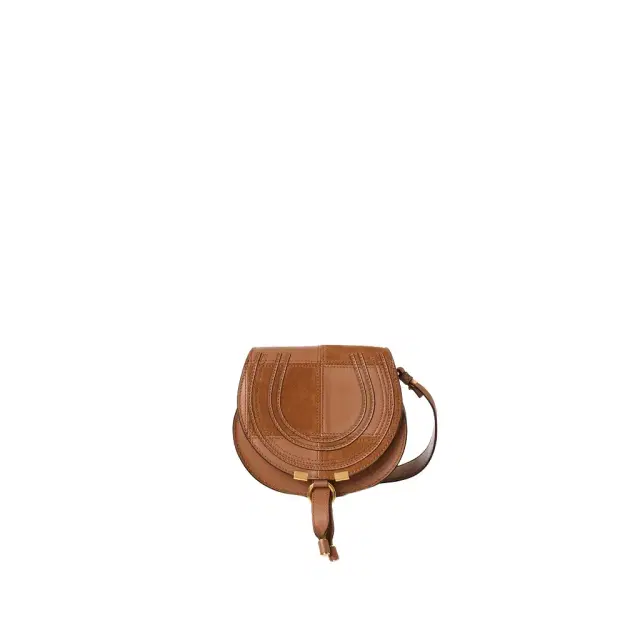 Chloé Small Marcie saddle bag in grained & suede leather