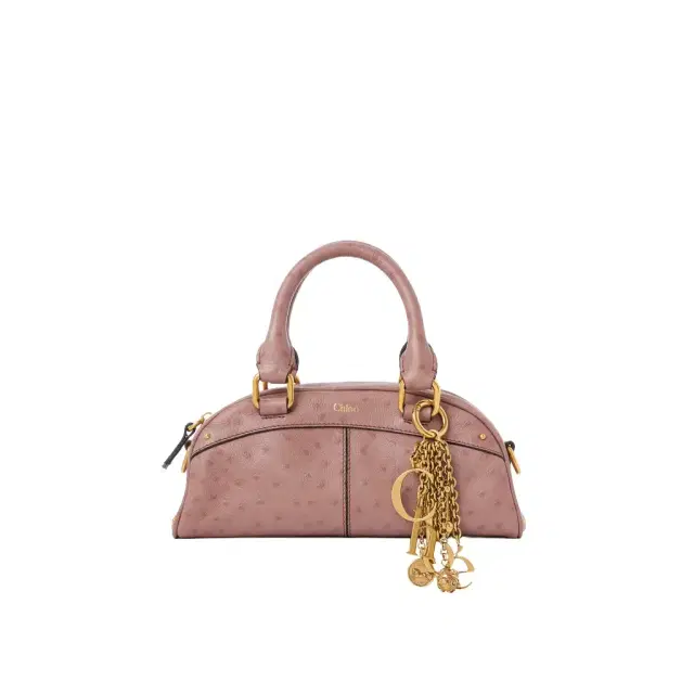 Chloé Small Chloé bowling bag in ostrich-effect leather