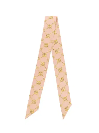 Chloé The Chloé Horse Medal bandeau scarf in silk twill | Thumbnail 1