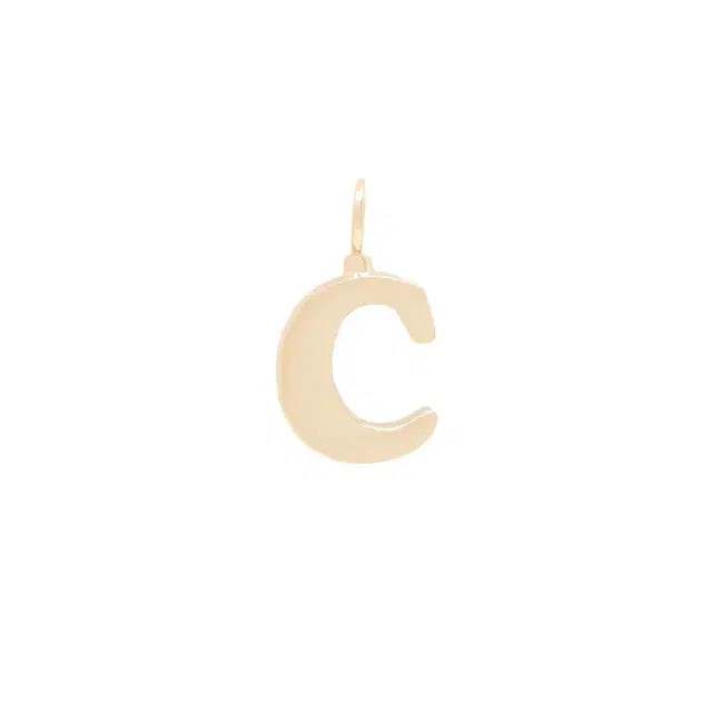 Chloé Alphabet letter C charm in brass