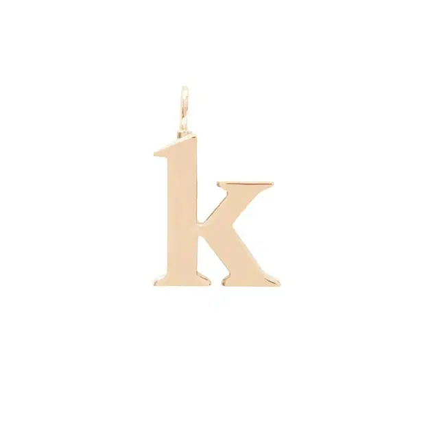 Chloé Alphabet letter K charm in brass