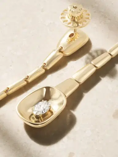 Nikos Koulis Look 18-karat Gold Diamond Earrings | Thumbnail 3