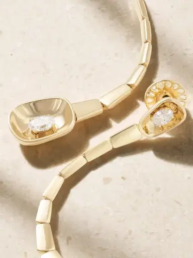 Nikos Koulis Look 18-karat Gold Diamond Earrings | Thumbnail 4