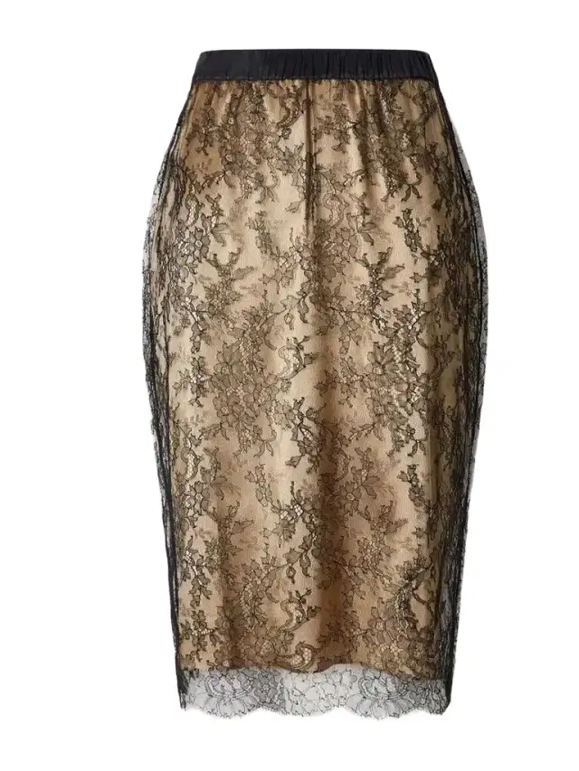Carine Gilson Straight Lace Midi Skirt