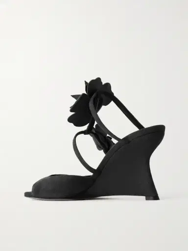 Zimmermann Belara Embellished Leather-trimmed Suede Wedge Mules | Thumbnail 3 Zimmermann Belara Embellished Leather-trimmed Suede Wedge Mules | Thumbnail 3