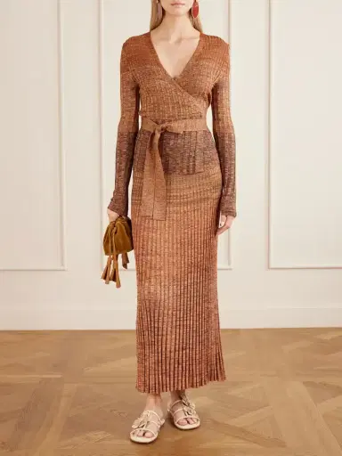 Zimmermann Mouline Belted Ribbed-knit Sweater | Thumbnail 2